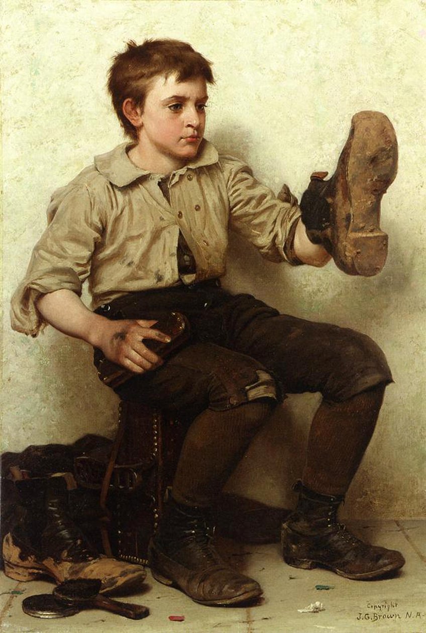 The Boot Boy ، c.1885-90 بواسطة جون جورج براون