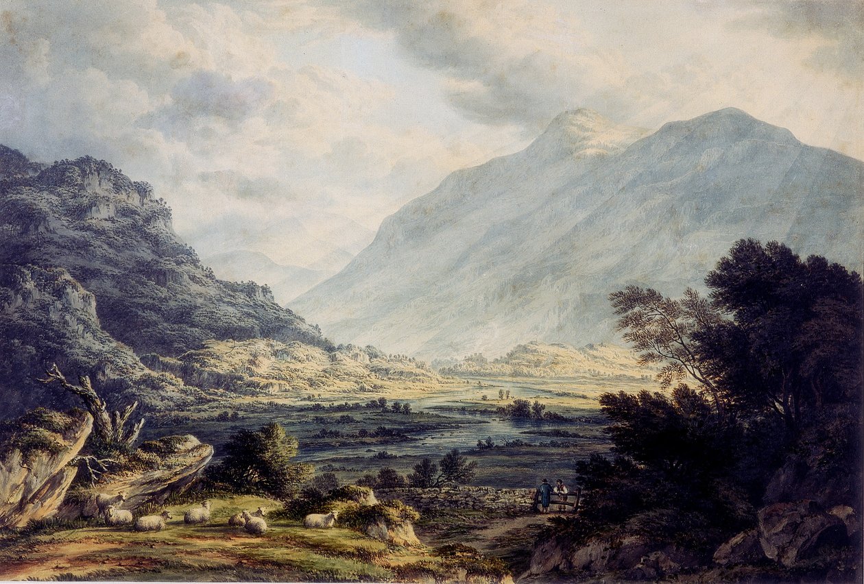 بالقرب من Capel Curig ، مع إطلالة على جبل Snowdon ، ويلز بواسطة جون جلوفر