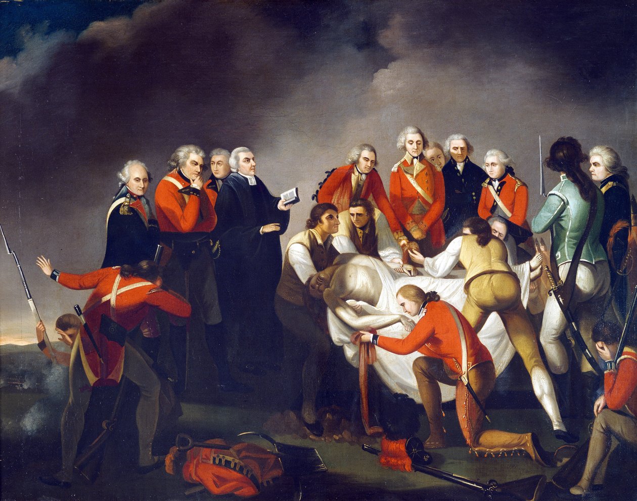 دفن الجنرال سيمون فريزر (1729-1777) بعد معركة ساراتوجا عام 1777 ، حوالي 1800 بواسطة جون جراهام