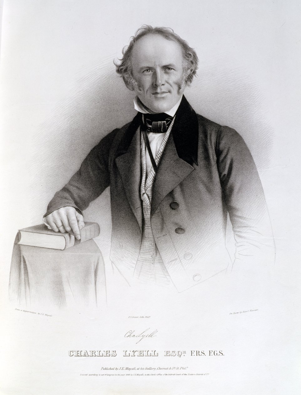 تشارلز ليل (1797-1875) نقشه ألبرت نيوسام بواسطة جون جابيز إدوين بيزلي مايال