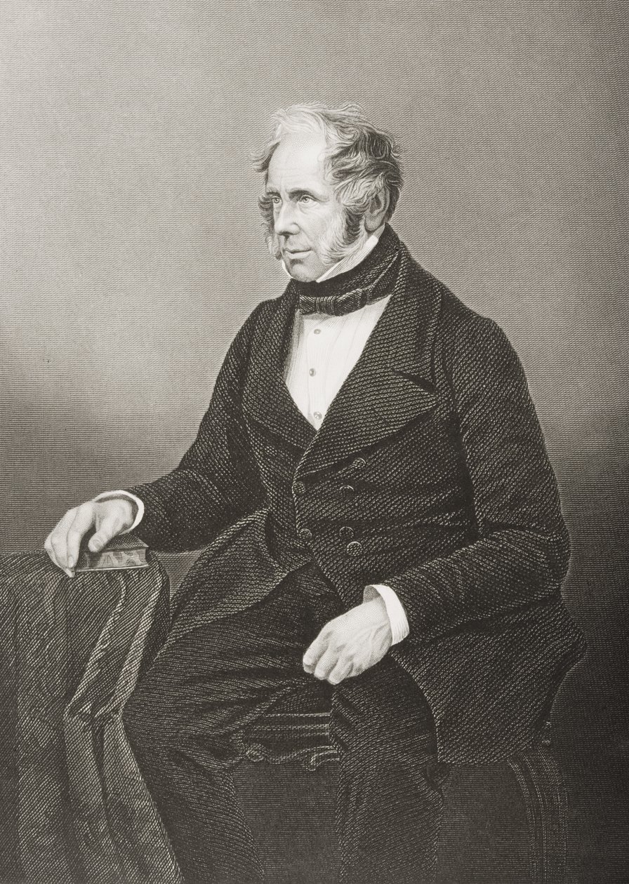 هنري جون تمبل (1784-1865) فيكونت بالمرستون الثالث ، نقش بواسطة دي جي باوند من صورة ، من "غرفة الرسم للشخصيات البارزة ، المجلد 2" ، نُشر في لندن ، 1860 بواسطة جون جابيز إدوين بيزلي مايال