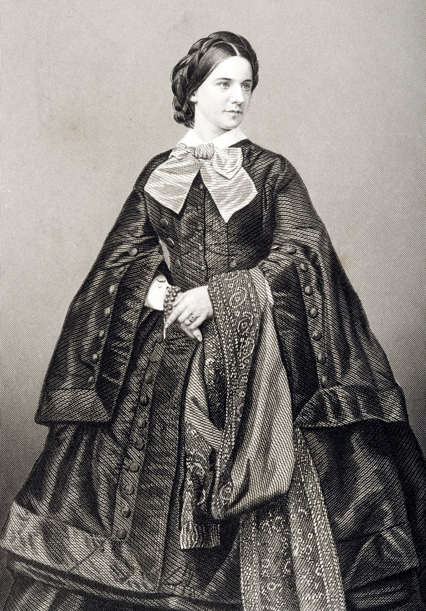 Mademoiselle Victoire Balfe (1837-1871) منقوش بواسطة DJ Pound من صورة فوتوغرافية ، من "غرفة الرسم للشخصيات البارزة ، المجلد 2" ، المنشورة في لندن ، 1860 بواسطة جون جابيز إدوين بيزلي مايال