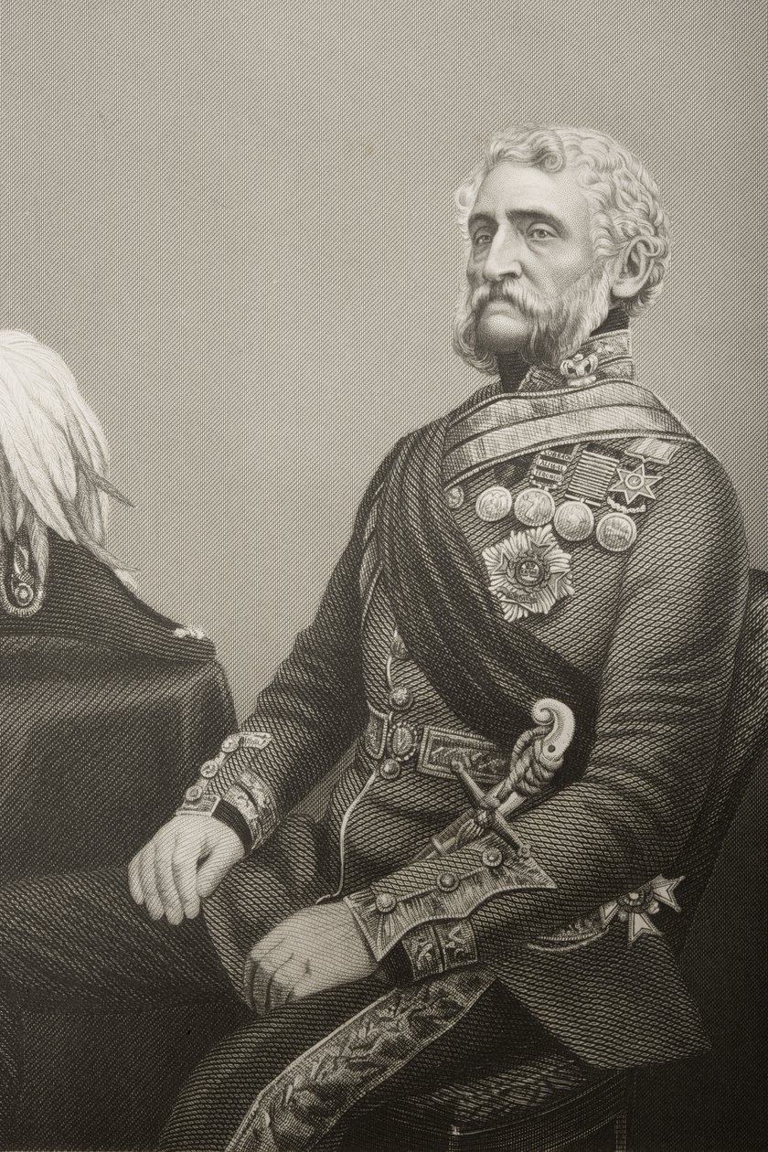 السير جورج هاري واكيلين سميث (1787-1860) منقوش بواسطة DJ Pound من صورة فوتوغرافية ، من "غرفة الرسم للشخصيات البارزة ، المجلد 2" ، المنشور في لندن ، 1860 بواسطة جون جابيز إدوين بيزلي مايال