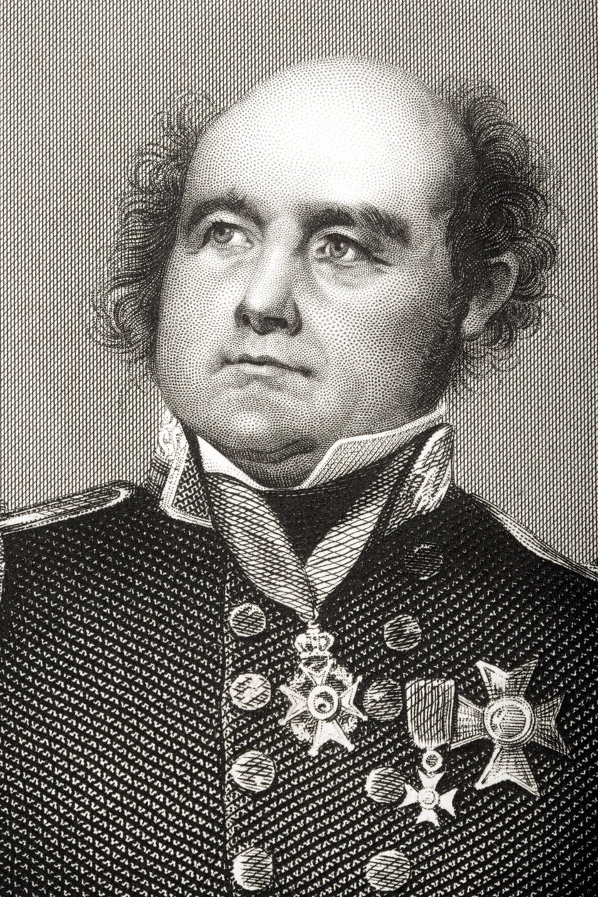 السير جون فرانكلين (1786-1847) منقوش بواسطة DJ Pound من صورة فوتوغرافية ، من "غرفة الرسم للشخصيات البارزة ، المجلد 2" ، نُشر في لندن ، 1860 (تفاصيل 266369) بواسطة جون جابيز إدوين بيزلي مايال