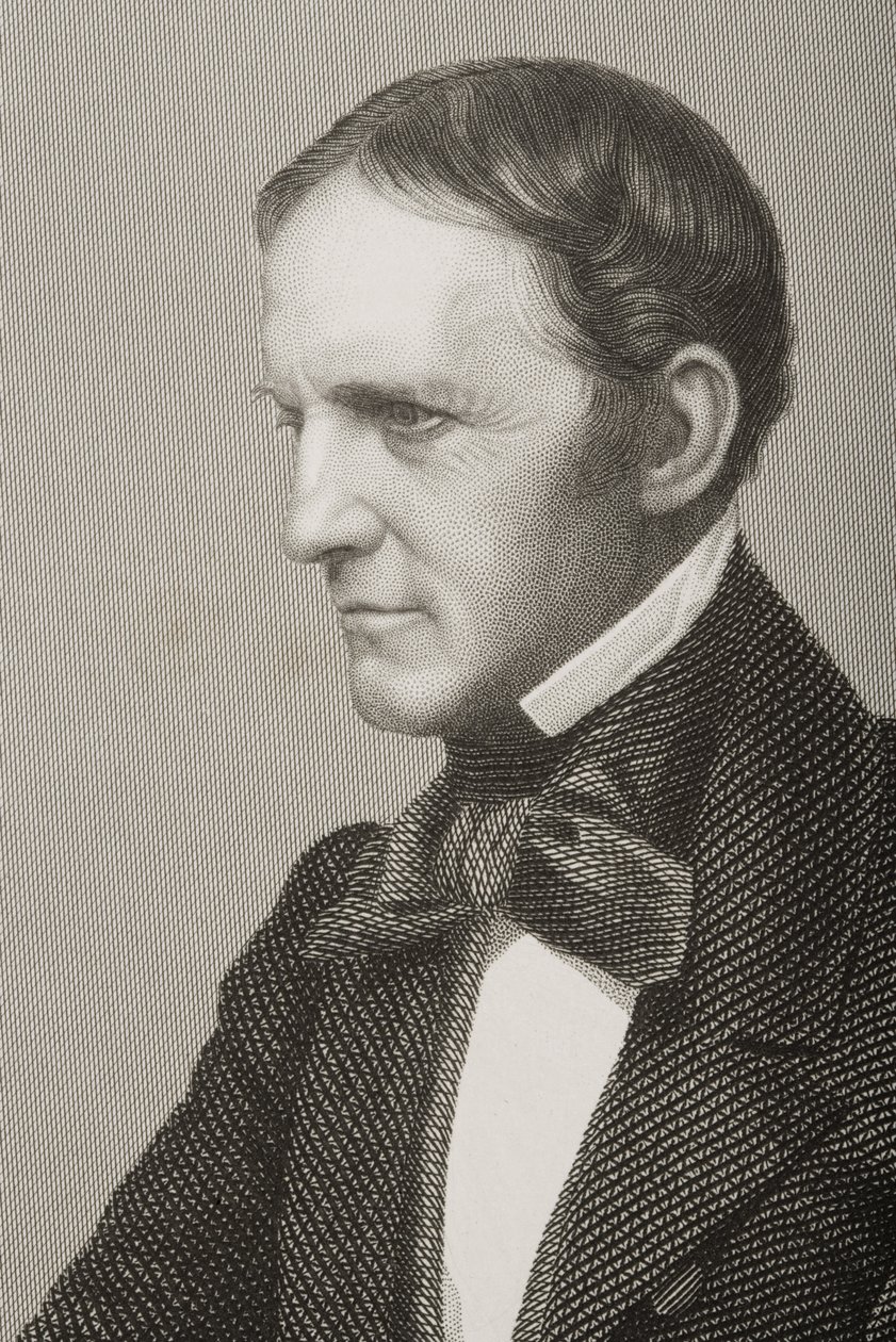 وليام هيكلينج بريسكوت (1796-1859) منقوش بواسطة DJ Pound من صورة فوتوغرافية ، من "غرفة الرسم للشخصيات البارزة ، المجلد 2" ، المنشورة في لندن ، 1860 (تفاصيل 266385) بواسطة جون جابيز إدوين بيزلي مايال