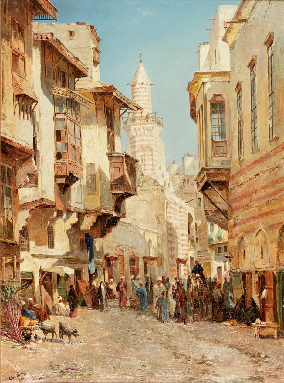 مسجد الأمير مندار ، القاهرة ، 1880 بواسطة جون جنر. فارلي
