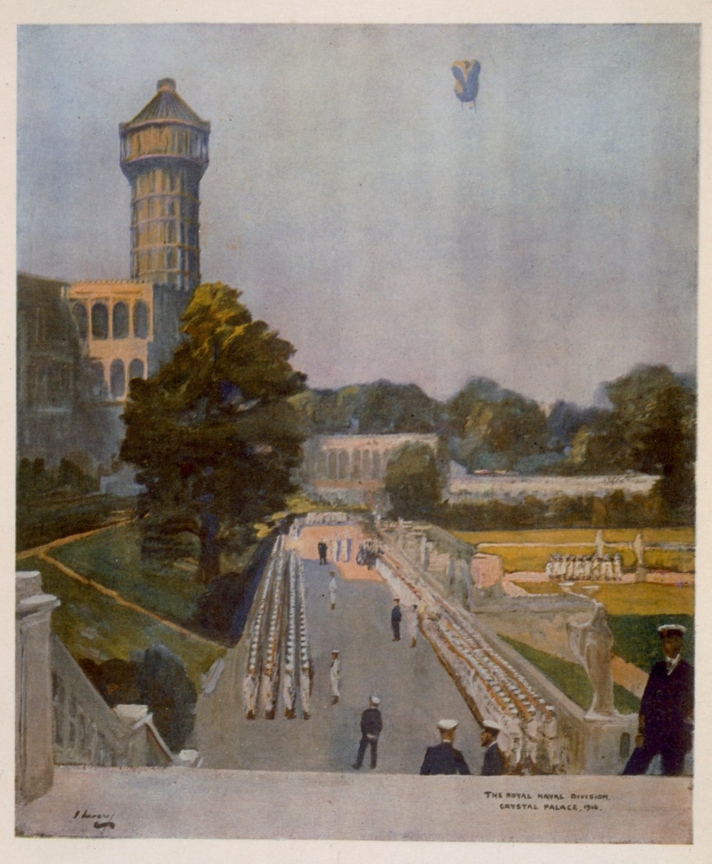 RND Crystal Palace ، بقعة معروفة باسم The Quarter-Deck ، من فنانين بريطانيين في الجبهة ، استمرار الجبهة الغربية ، 1918 بواسطة جون لافري