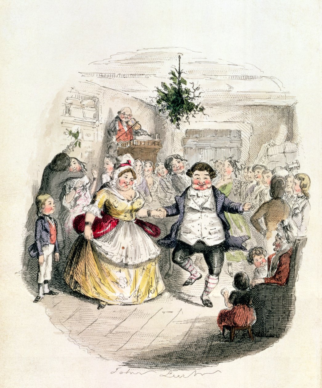 كرة السيد Fezziwig ، من "كارول عيد الميلاد" بقلم تشارلز ديكنز (1812-1870) 1843 بواسطة جون ليتش