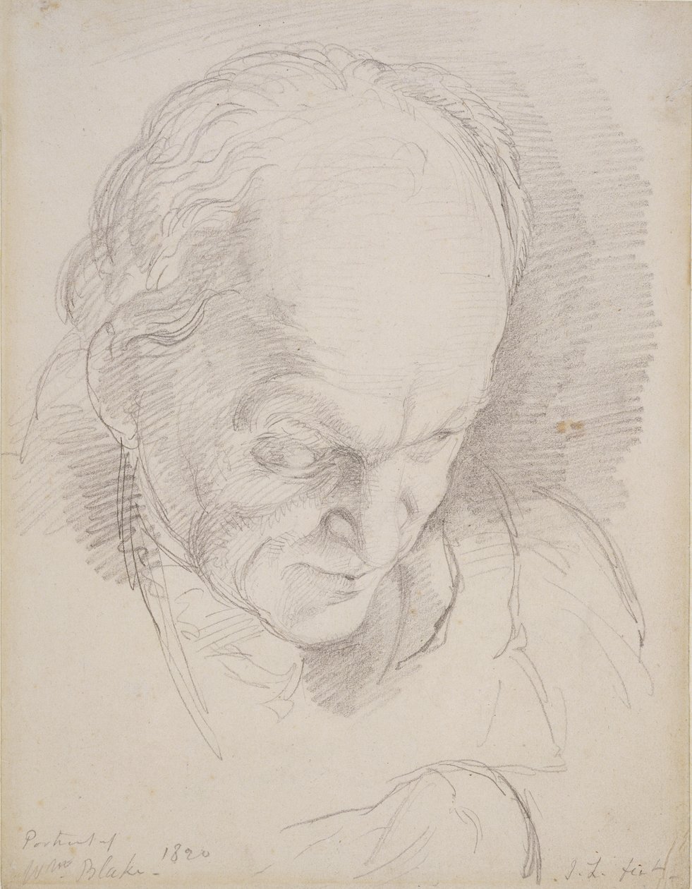 صورة ويليام بليك (1757-1827) يميل إلى الأمام ، 1820 بواسطة جون لينيل