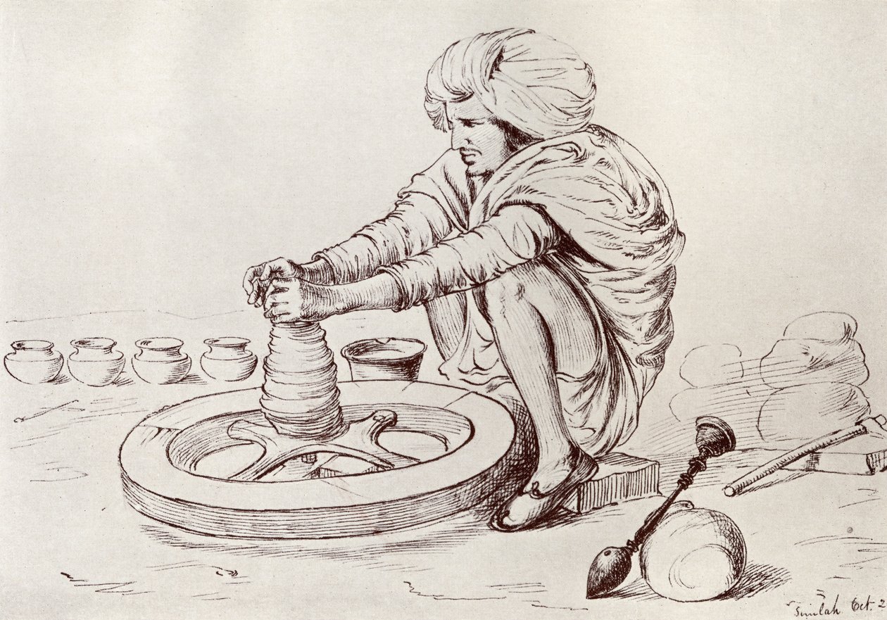 عجلة بوتر ، سيملا ، الهند ، من "أساطير الصين واليابان" بقلم دونالد أ.ماكينزي ، نشر عام 1922 بواسطة جون لوكوود كيبلينج