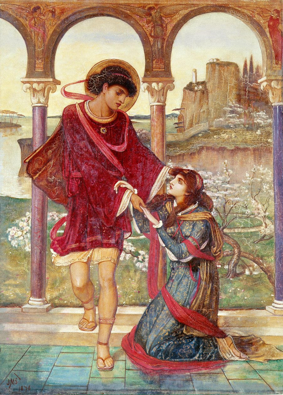تريستان وإيزولت ، 1876 بواسطة جون Melhuish Strudwick
