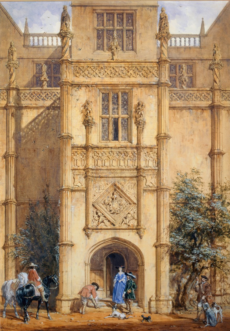 الشرفة في Montacute ، 1842 بواسطة جون ناش