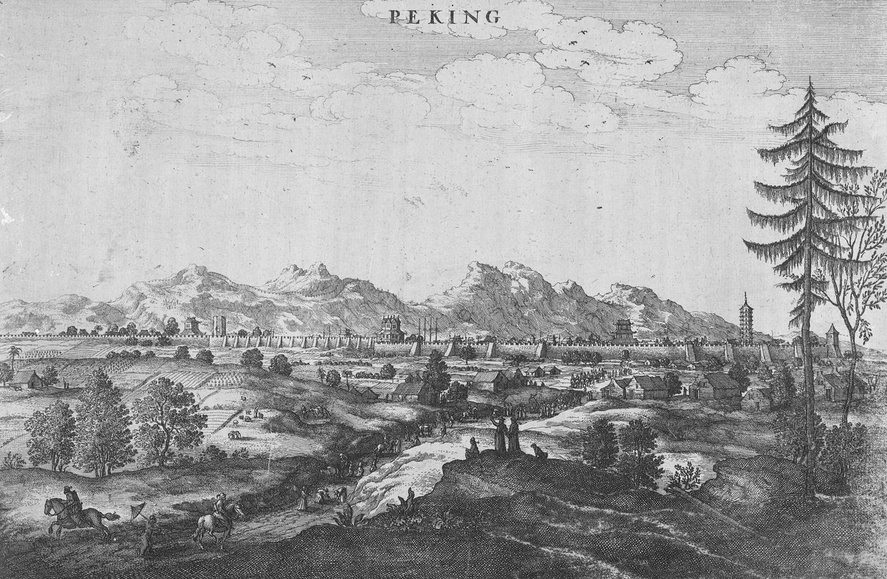 بكين ، رسم توضيحي من "سفارة للصين" لـ Jan Nieuhof ، تم نشره عام 1665 بواسطة جون أوجيلبي
