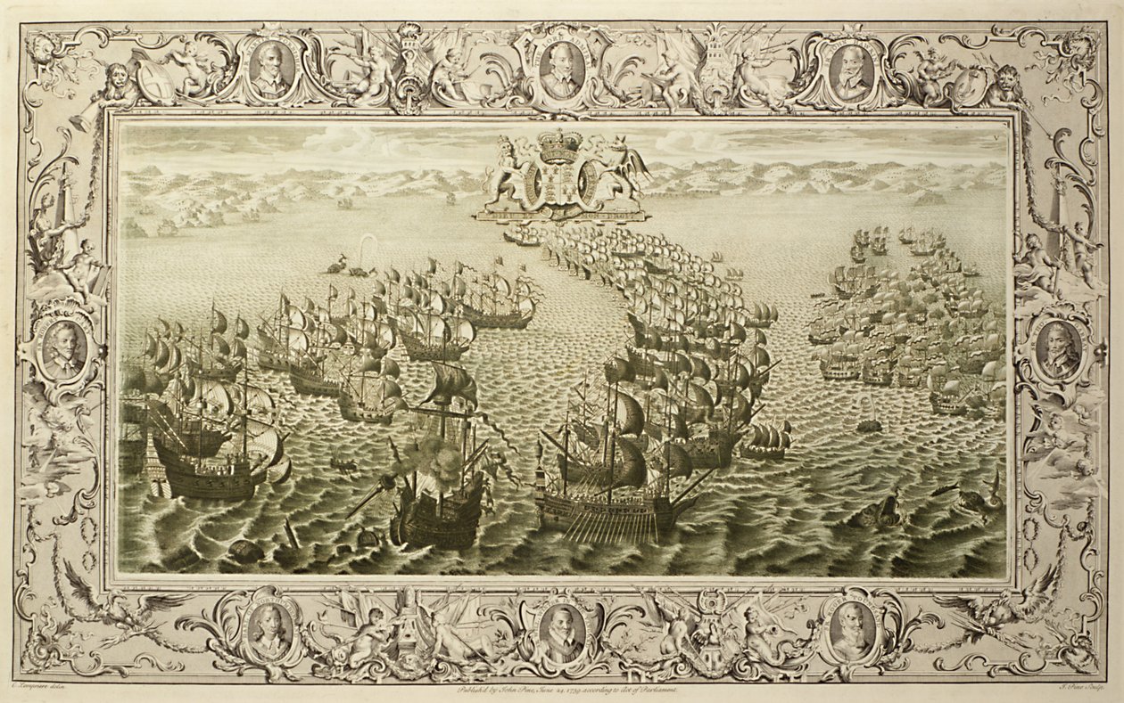 أرمادا (نقش من نسيج) ، 1739 بواسطة جون باين