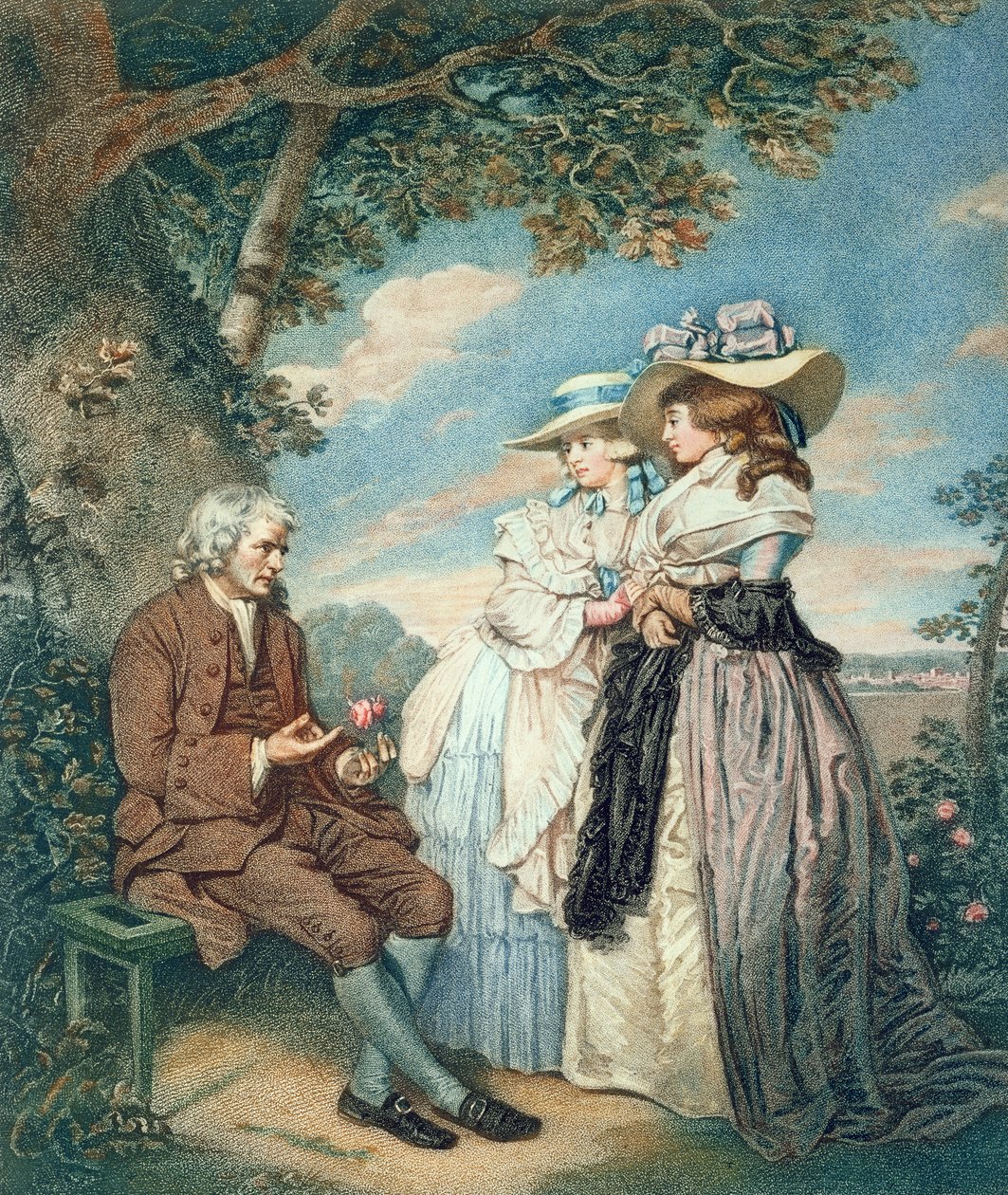 The Moralist، 1787 (نقش نقش ملون باليد) بواسطة جون رافائيل سميث