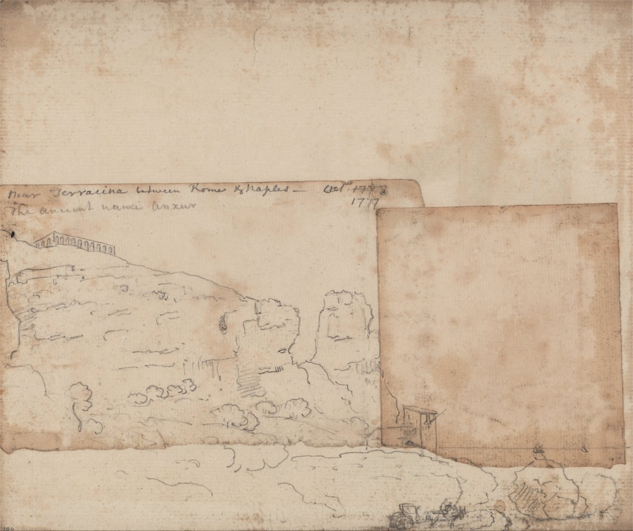 بالقرب من Terracina بين روما ونابولي ، أكتوبر 1777 بواسطة جون روبرت Cozens