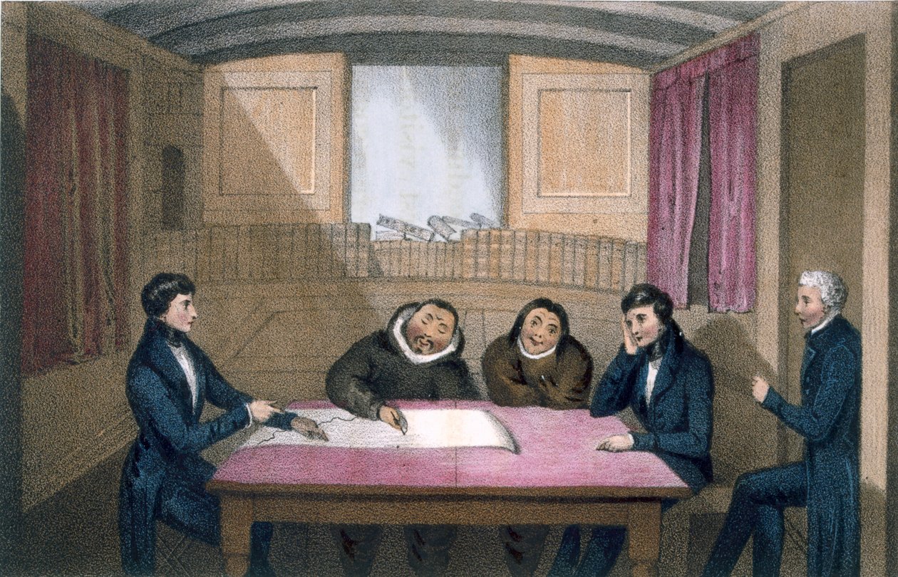 Ikmalick و Apelagliu رسم في أرباع الضباط ، 1835 بواسطة جون روس