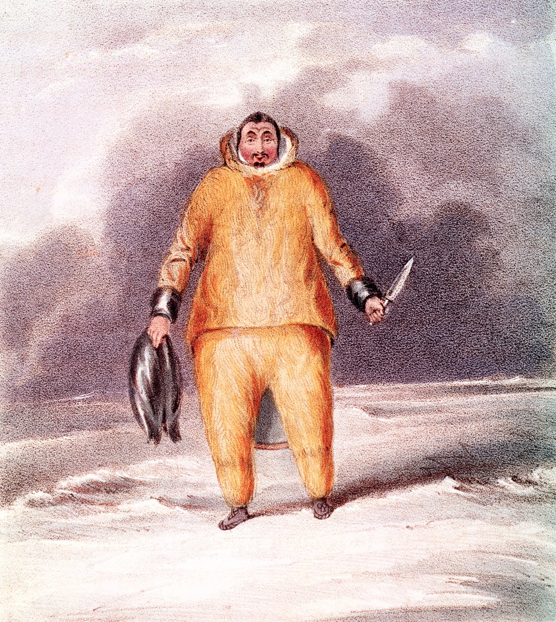 كونانا ، إسكيمو ، نقشها جون براندارد (1812-63) ، طبعها غراف وسوريل بواسطة جون روس