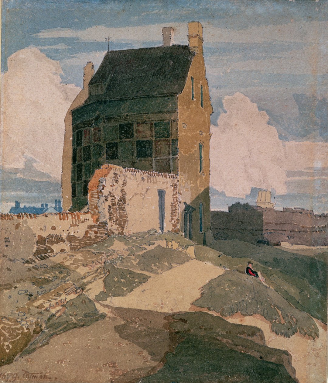 على الجدران ، Great Yarmouth ، c.1812 بواسطة جون سيل كوتمان