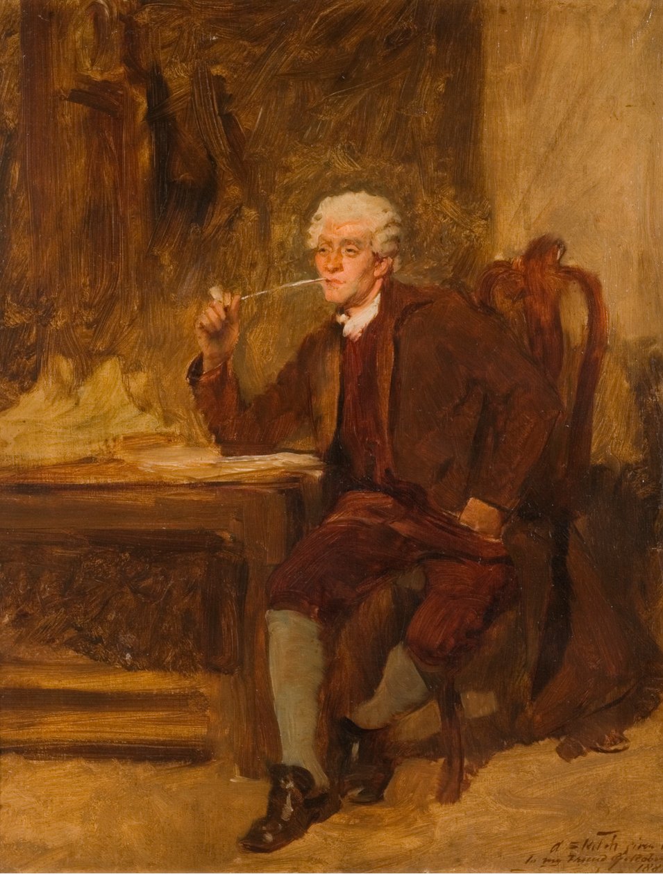 رسم تخطيطي لصديقي ، ج.روبنسون ، 1882 بواسطة جون سيمور لوكاس