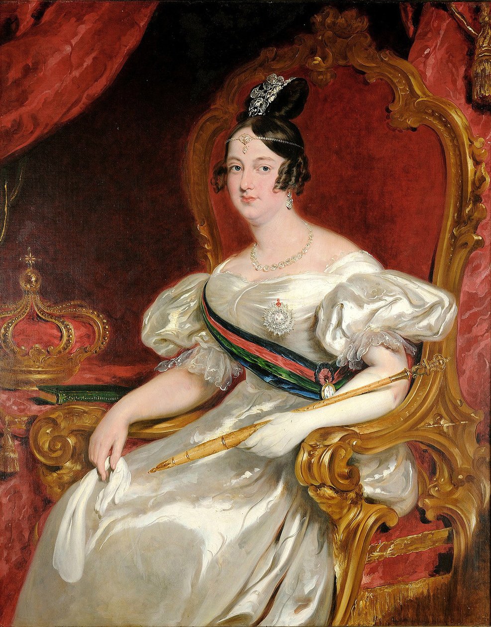 صورة د. ماريا الثانية ، ملكة البرتغال 1819-1853 بواسطة جون سيمبسون