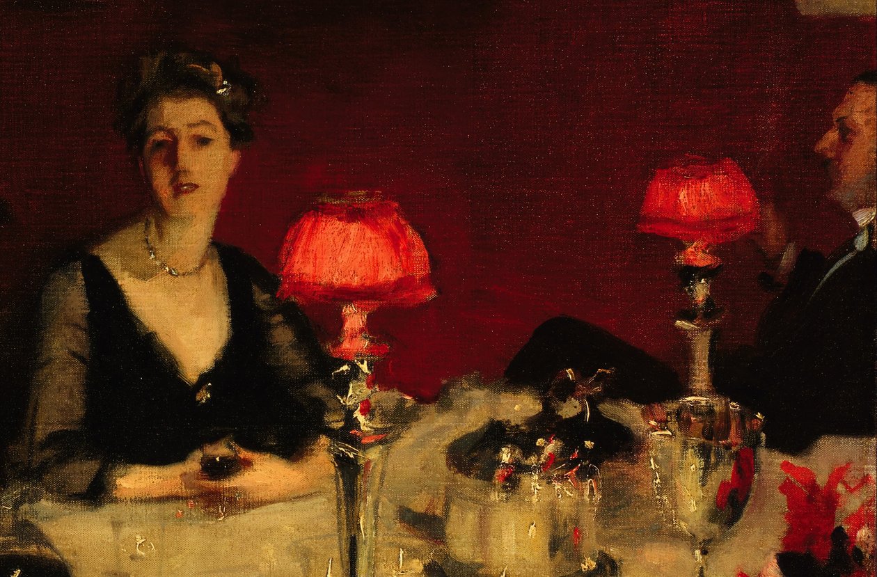 Le Verre de porto: تفاصيل ألبرت وإديث فيكرز بواسطة جون سينغر سارجنت