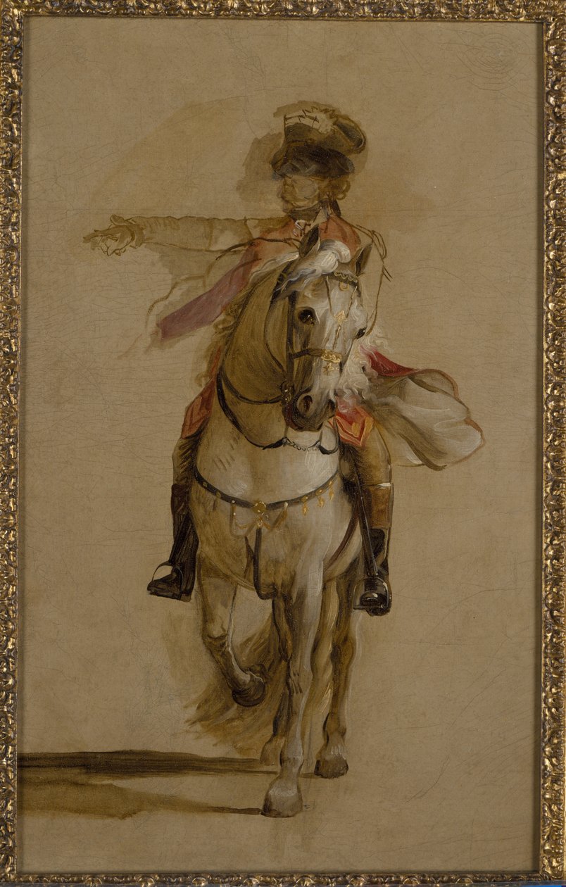 الجنرال جورج أوغستس إليوت على شاحن رمادي ، دراسة عن "حصار جبل طارق". ج 1787 بواسطة جون سينجلتون كوبلي