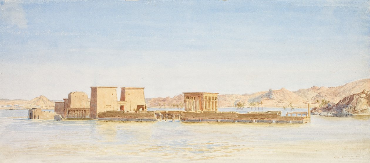 معبد إيزيس في جزيرة فيلة ، c.1907-10 بواسطة 