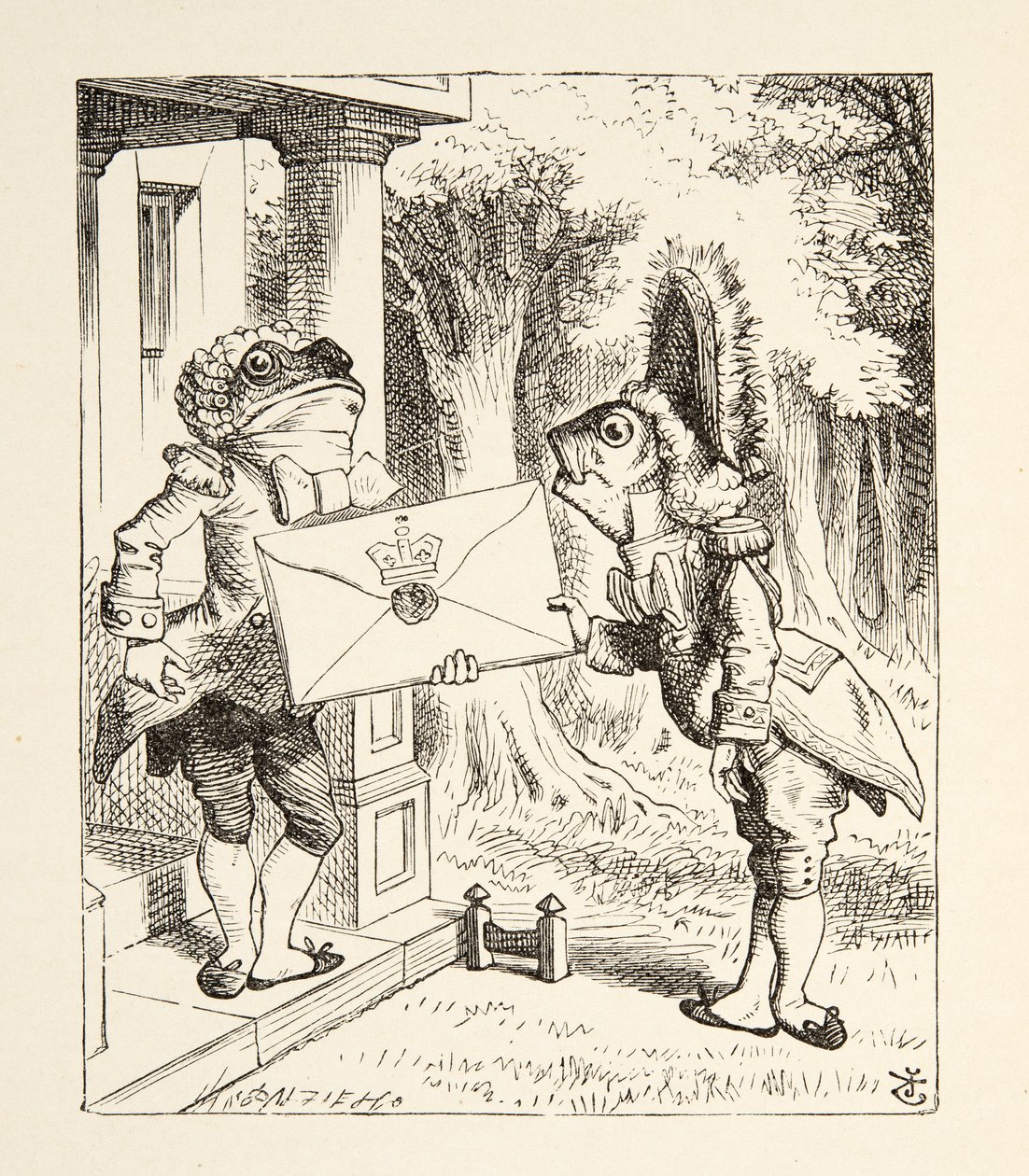 Fish Footman ، من Alices Adventures in Wonderland بقلم لويس كارول (1832-98) ، نشر 1891 بواسطة جون تينيل