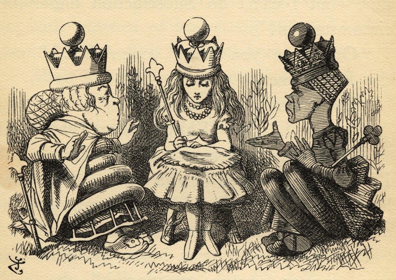 الأخلاق والدروس ، رسم توضيحي من "عبر المرآة" بقلم لويس كارول (1832-1898) نشر لأول مرة عام 1871 بواسطة جون تينيل
