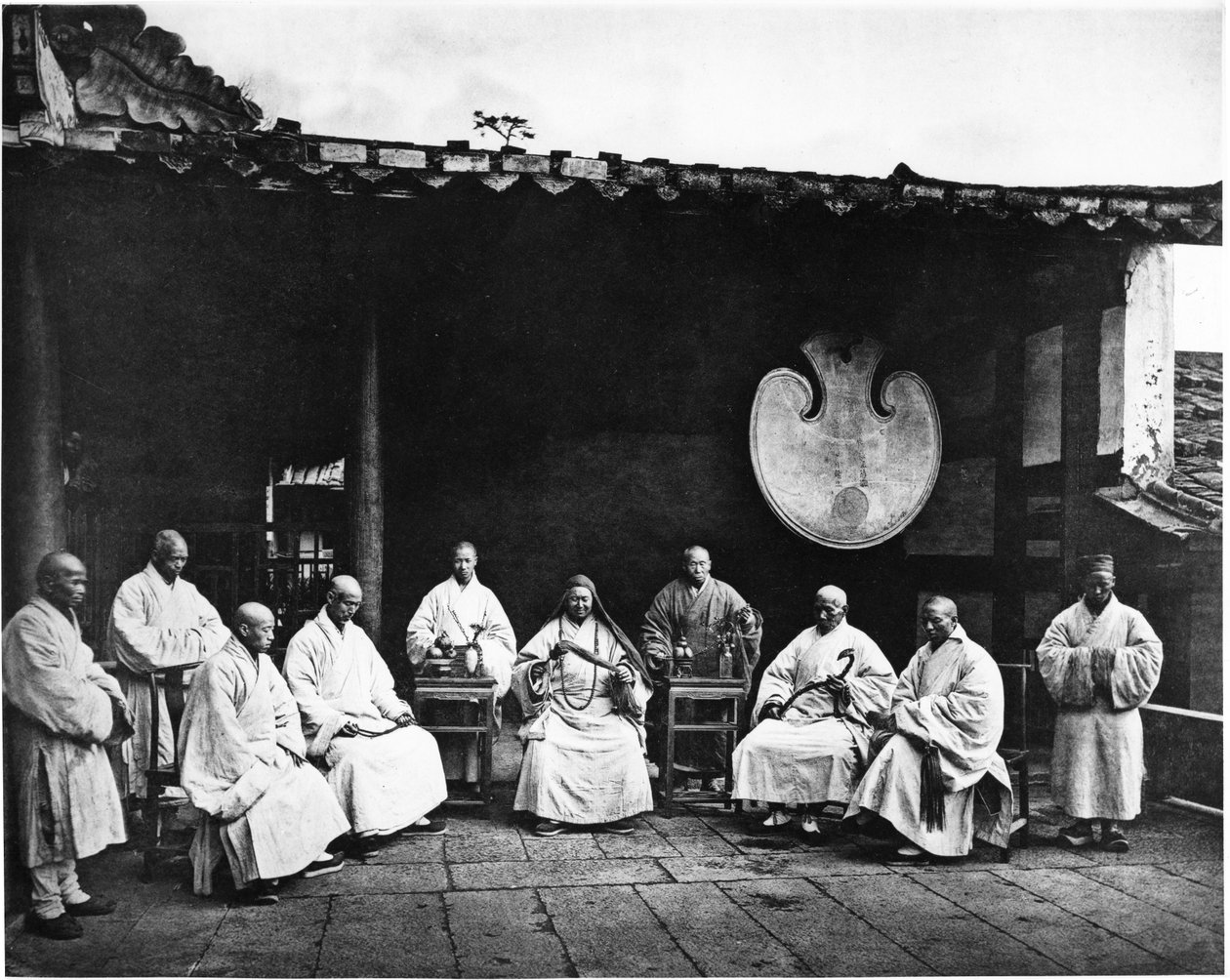 الاباتي ورهبان دير كوشان ، c.1867-72 بواسطة جون طومسون