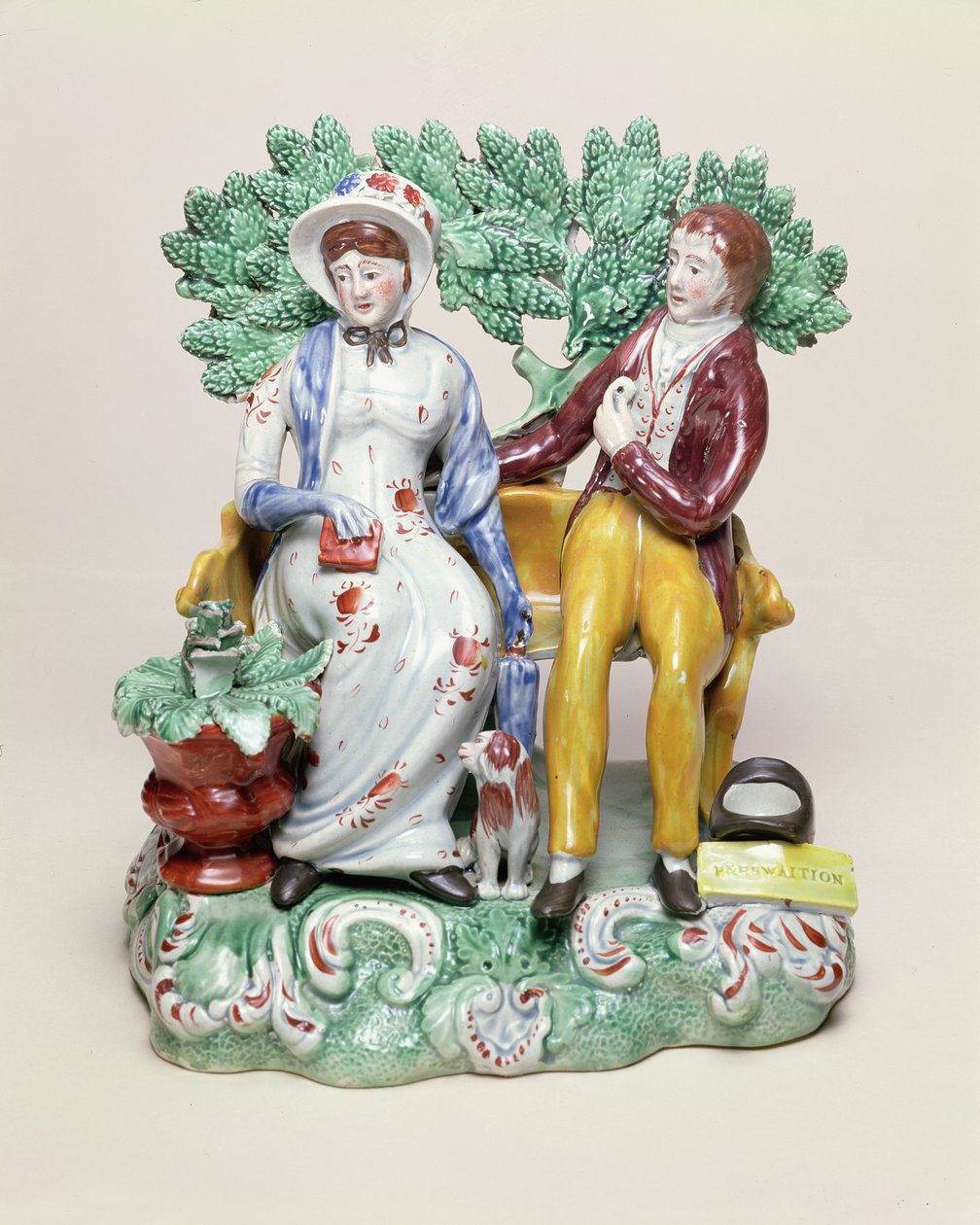 شخصية `` Perswaition &39;&39; لزوجين من المغازلة ، c.1815-28 (لؤلؤة مزينة بالطلاء المينا) بواسطة جون والتون
