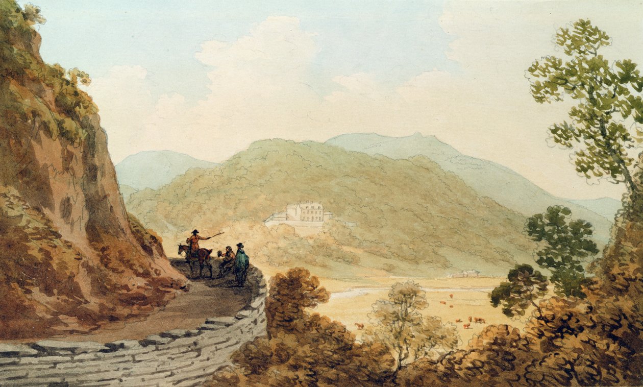 Tan y Bwlch ، 1793 (قلم وحبر مع مرحاض على ورق) بواسطة جون وارويك سميث