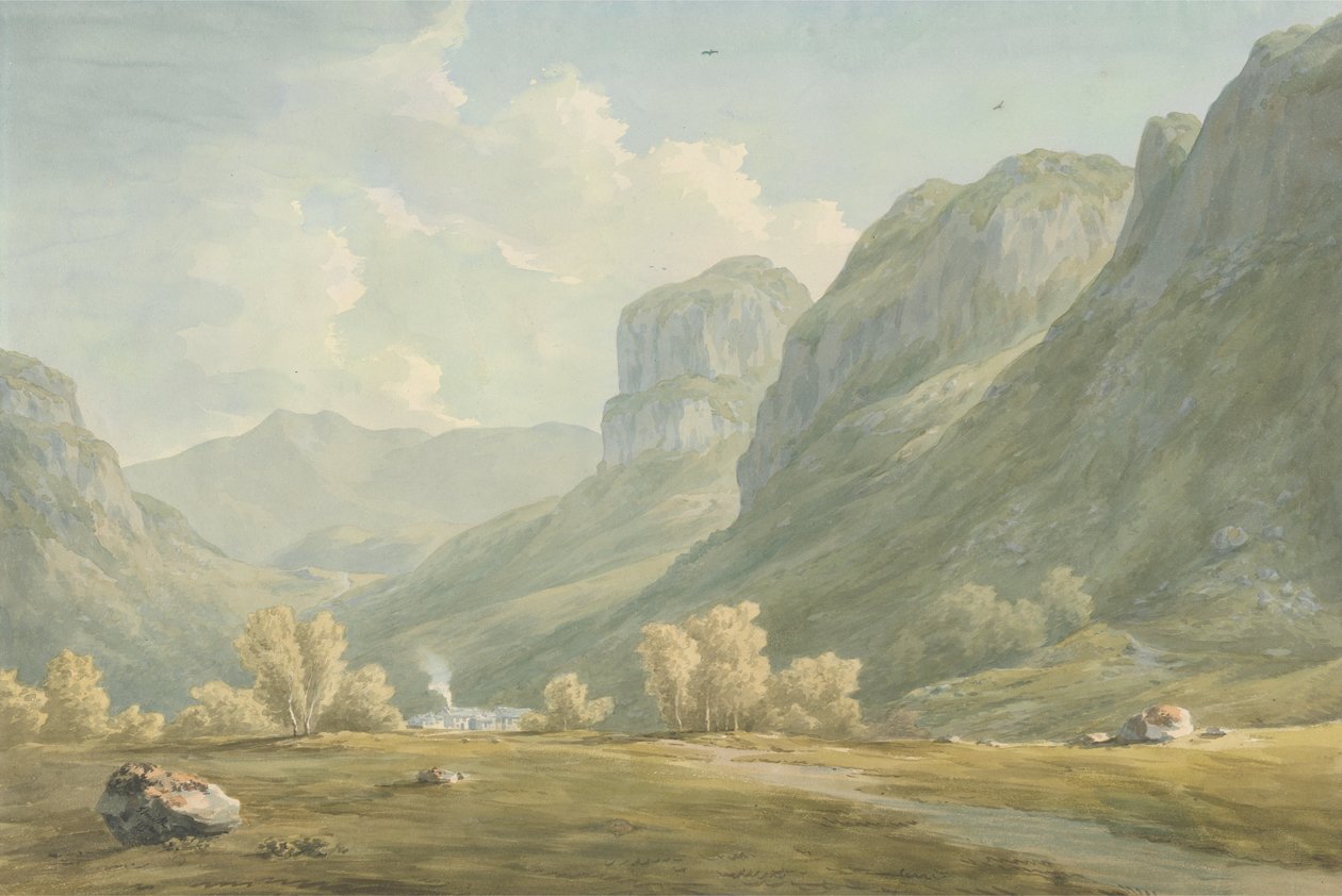قرية Stonethwaite و Eagle Cragg ، Borrowdale بواسطة جون وارويك سميث