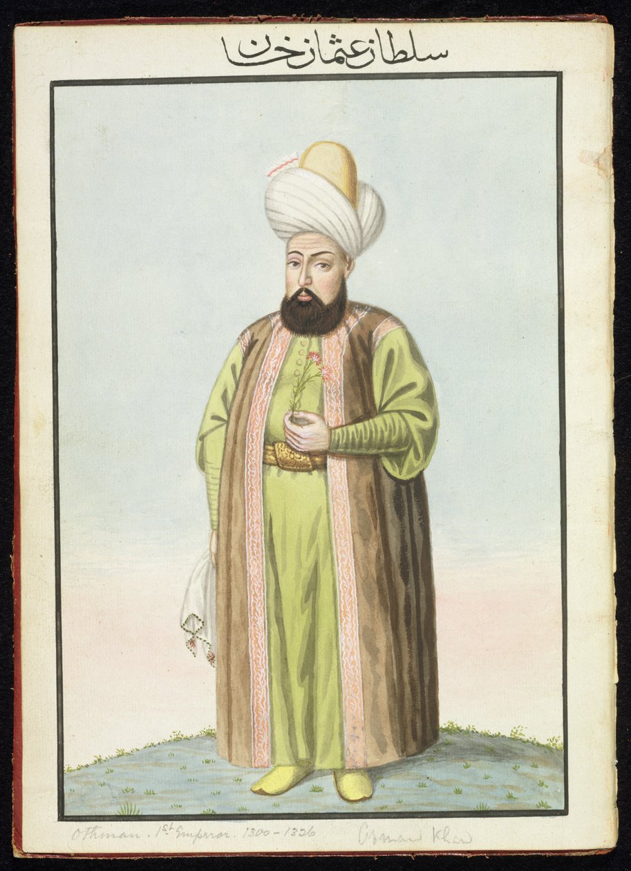 عثمان (عثمان) الأول (1259-1326) ، مؤسس الإمبراطورية العثمانية ، السلطان 1299-1326 ، من "سلسلة من صور لأباطرة تركيا" ، 1808 بواسطة جون يونغ