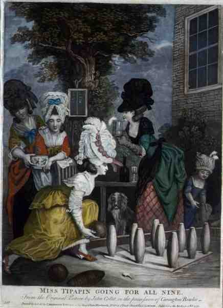 الآنسة تيبابين الذهاب لجميع تسعة ، حانة. بواسطة Carington Bowles (fl.1744-93) بواسطة جون (بعد) كوليت