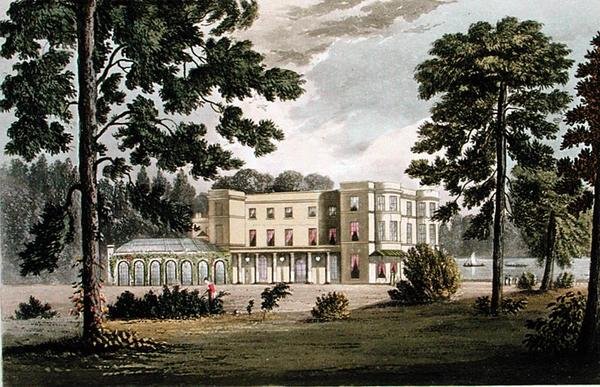سانت مارغريت ، تويكنهام ، من "مستودع الفنون" لأكرمان ، نُشر عام 1826 (لون ليثو) (انظر أيضًا 181149) بواسطة جون (بعد) جيندال