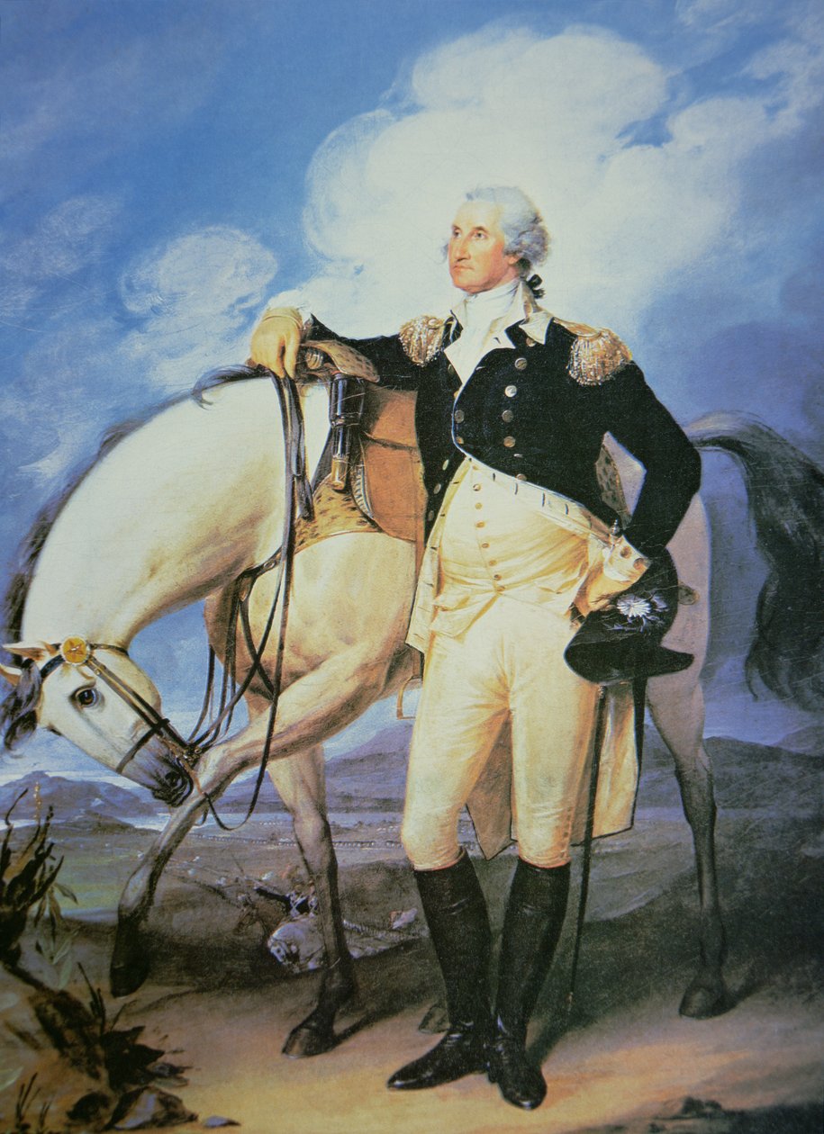 George Washington (1732-99) (colour litho) بواسطة جون (بعد) ترمبل