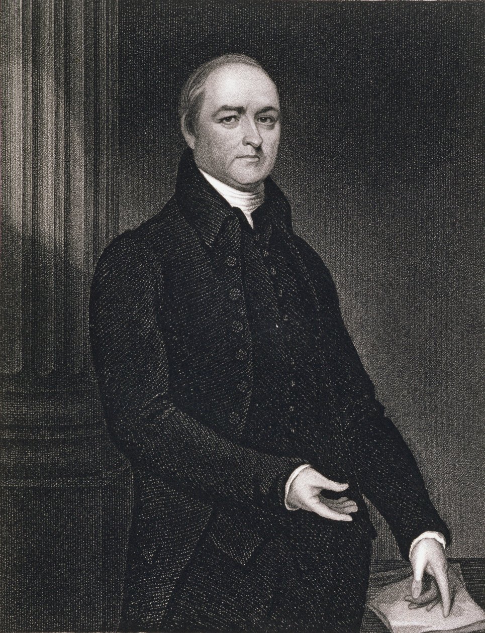 القس. تيموثي دوايت (1752-1817) نقش بواسطة جون بي فورست (1814-70) (نقش) بواسطة جون (بعد) ترمبل