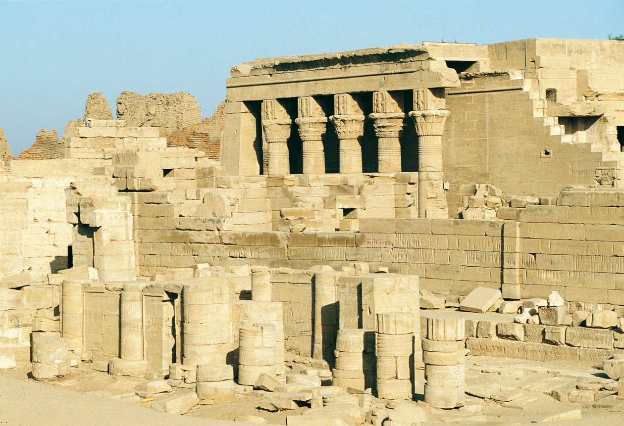مصر ، دندرة ، معبد حتحور بواسطة والتر تشارلز ميلز