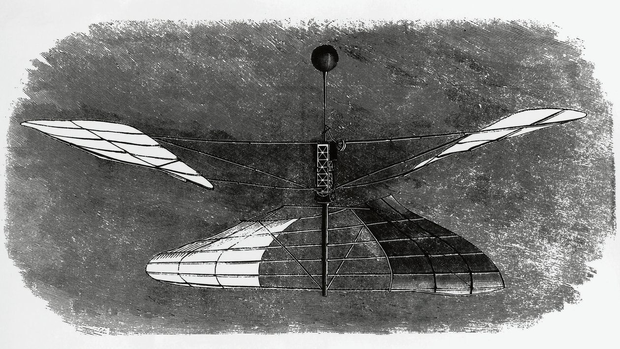 مروحية إنريكو فورلانيني (1848-1930) ، رسم بالحبر ، إيطاليا بواسطة والتر تشارلز ميلز