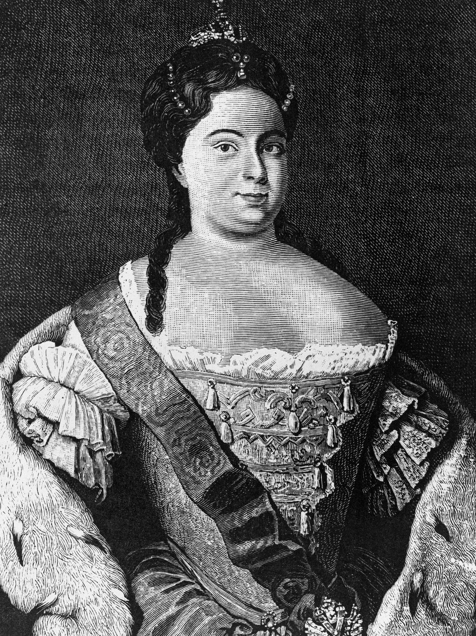 صورة لكاثرين الأولى (1684-1727) ، الزوجة الثانية لبيتر جريت وإمبراطورة روسيا من عام 1725 حتى وفاتها ، نقش بواسطة والتر تشارلز ميلز