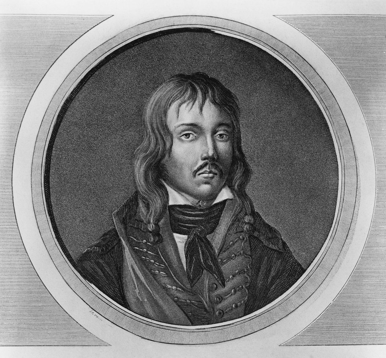 صورة لفرنسوا سيفيرين مارسو ديجرافير (1769-1796) ، الجنرال الفرنسي للحروب الثورية ، نقش بواسطة والتر تشارلز ميلز