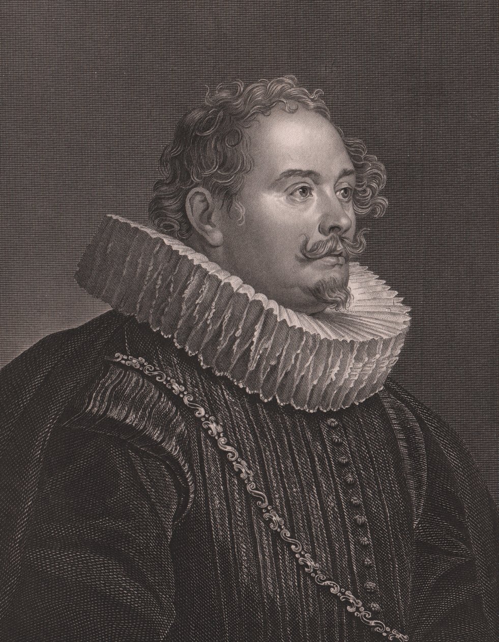 صورة للنقاش والناشر الألماني مارتن إنجلبريخت (1684-1756) ، نقش بواسطة دي جي باوند من لوحة لفان ديك ، من معرض باين الملكي في دريسدن ، بقلم ألبرت هنري باين ، ناشر إتش باين دريسدن ولايبزيغ ، حوالي عام 1840 بواسطة والتر تشارلز ميلز