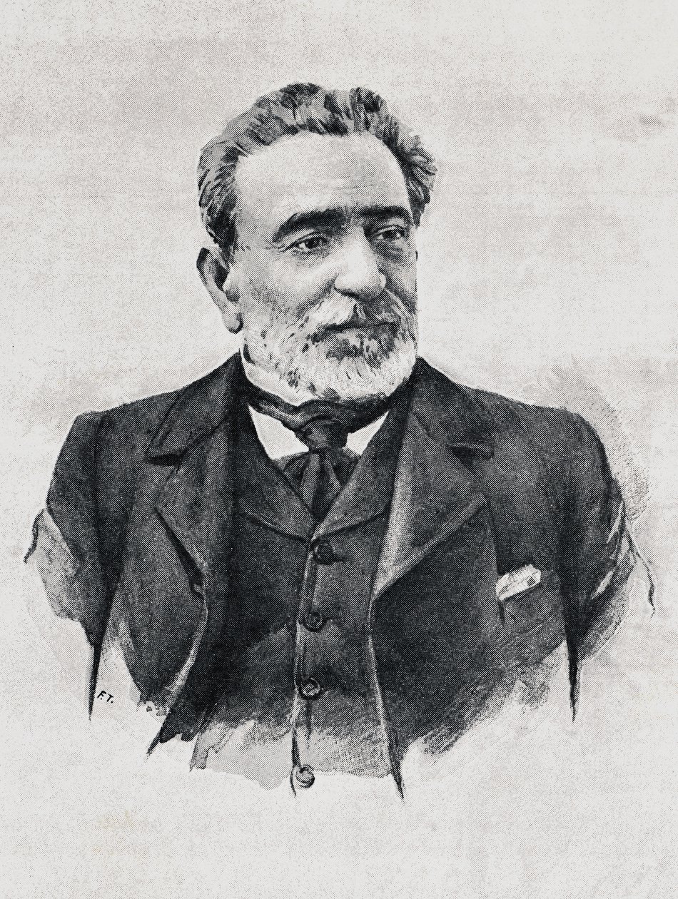 صورة لبراكسيديس ماتيو ساغاستا (1825-1903) ، رئيس الوزراء الإسباني بواسطة والتر تشارلز ميلز