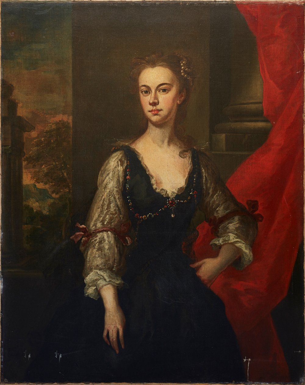 صورة يُقال إنها إليزابيث ، كونتيسة بيمبروك (1674-1739) (زيت على قماش) بواسطة جون (استوديو) فاندربانك