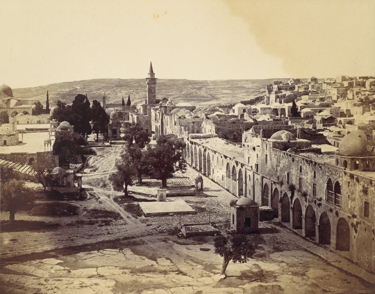 القدس ، محكمة جامع عمر ، 1857. بواسطة جون أنتوني