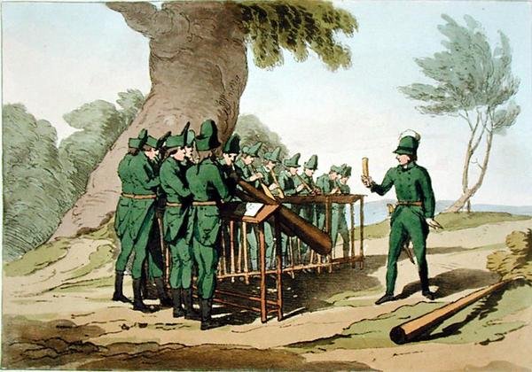 موسيقى القرن ، محفورة من قبل الفنان ، نشرت عام 1803 (لون ليثو) بواسطة جون أوغستوس أتكينسون
