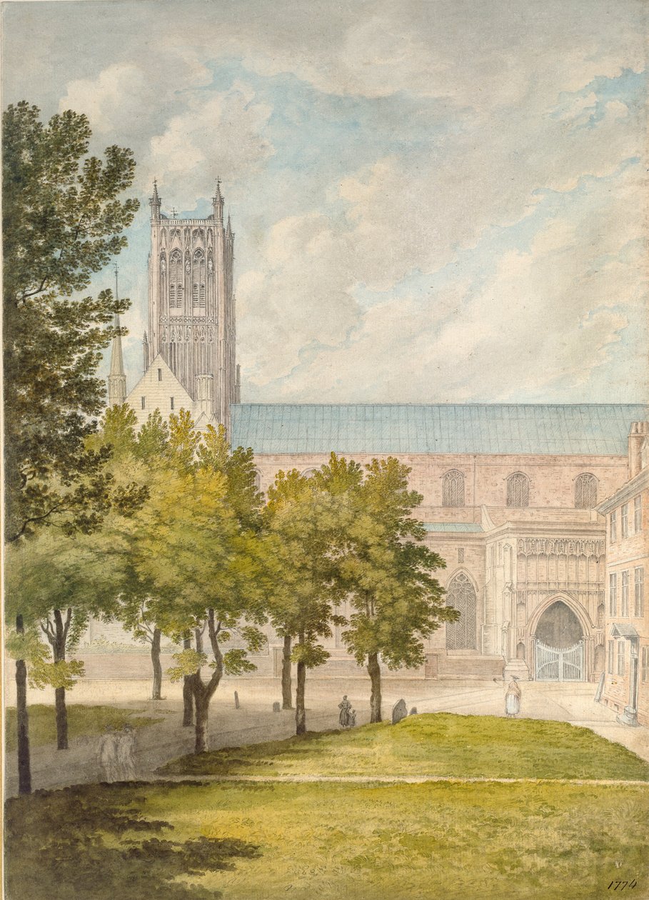 كاتدرائية وورسيستر ، على الأرجح 1774 بواسطة John Baptist Malchair