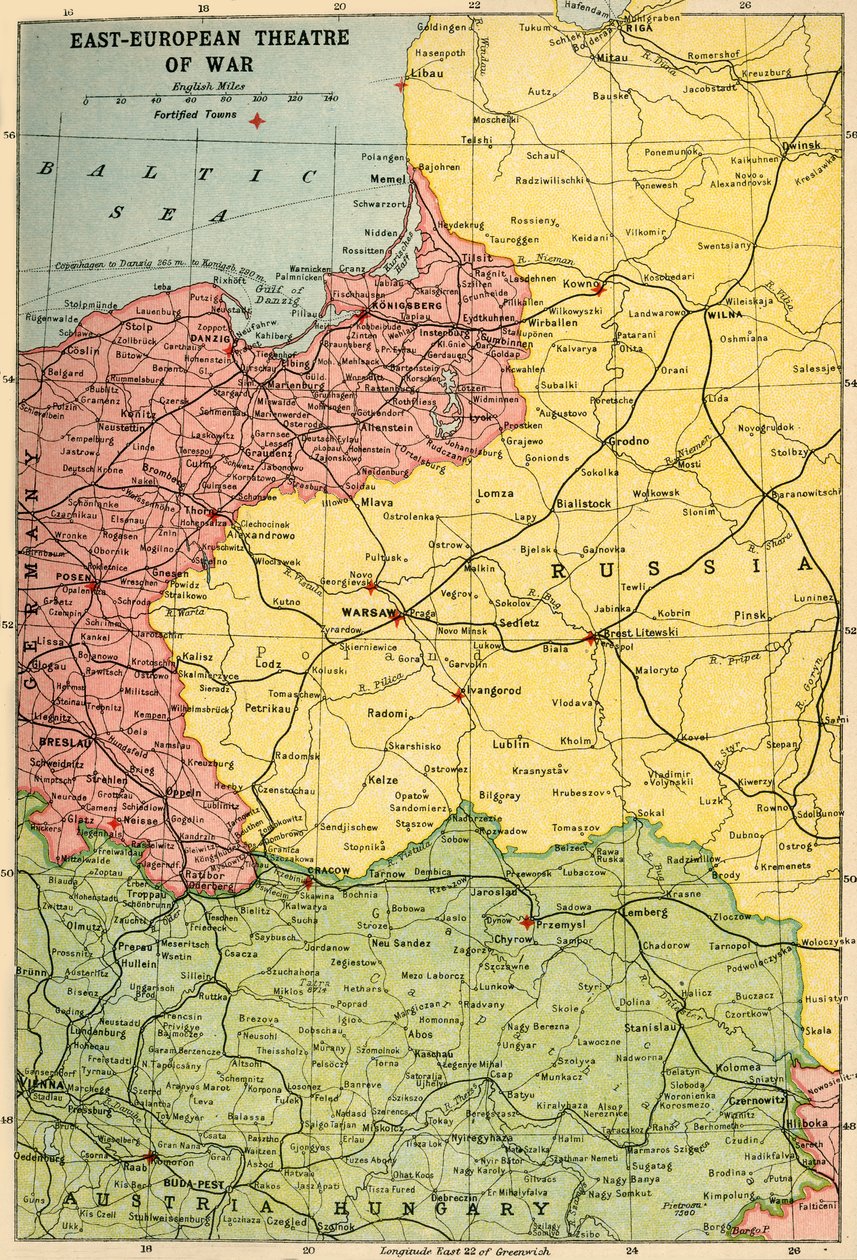 مسرح شرق أوروبا للحرب ، 1914-1918 ، c1920. بواسطة جون بارثولوميو وابنه
